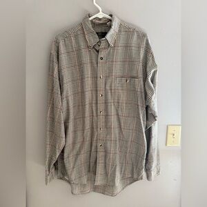 Orvis Long Sleeve Button Down Multicolored Plaid Shirt Men’s SZ L Cotton Casual